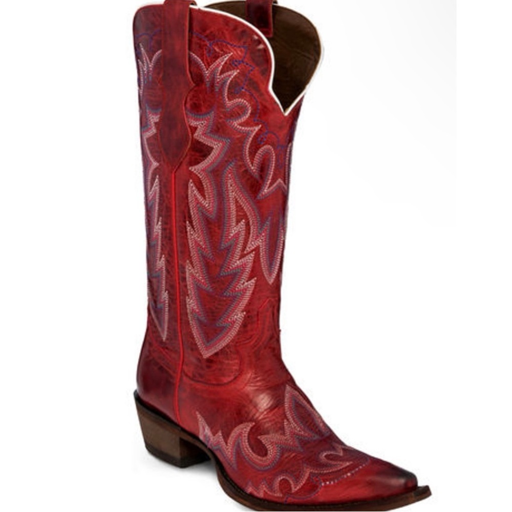 Justin Women’s Western Boots 13” In Redstone - Size 9. 🐴🤠💖